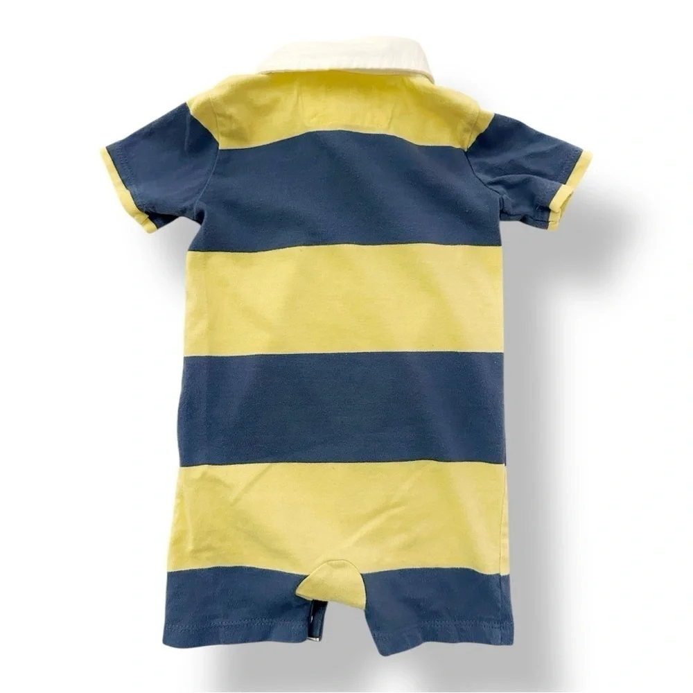 Ralph Lauren | Striped Cotton Rugby Shortall (9 mos) 🏉